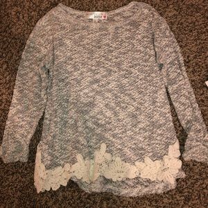 Lace heather sweater